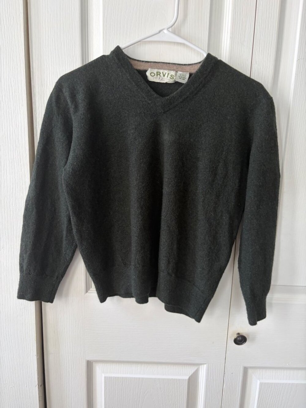 Orvis Mens V-Neck Merino Wool Sweater